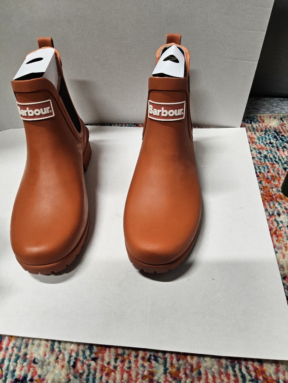 NWOT Barbour Wilton Size 6 Spiced Pumpkinn Rain Boots